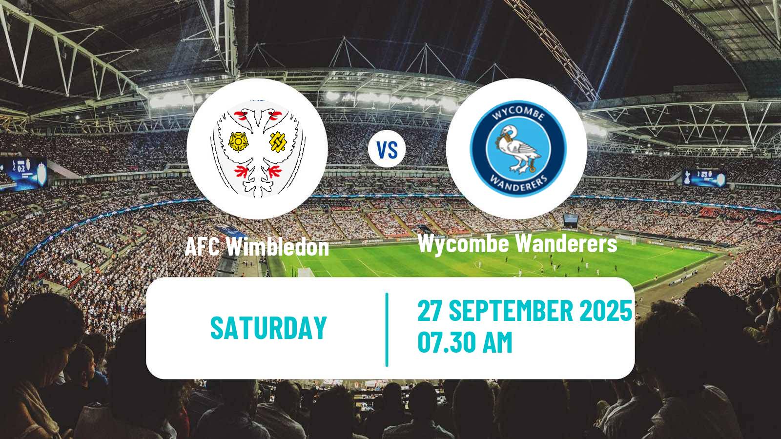 Football English League One AFC Wimbledon - Wycombe Wanderers