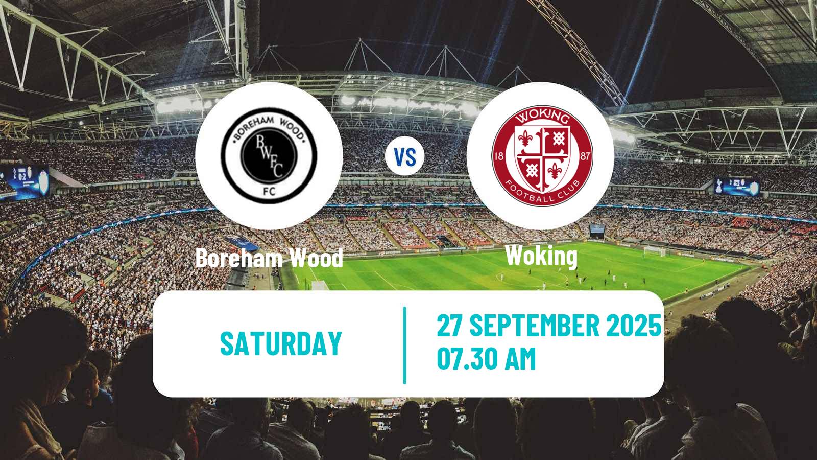 Football English National League Boreham Wood - Woking
