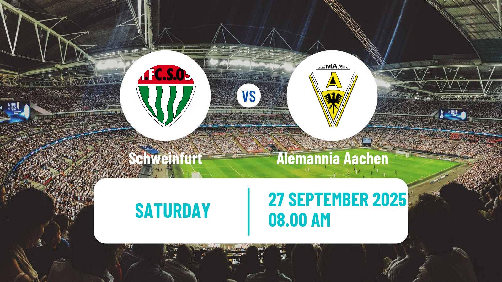 Football German 3 Bundesliga Schweinfurt - Alemannia Aachen