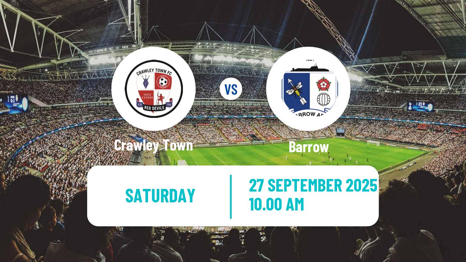 Football English League Two Crawley Town - Barrow