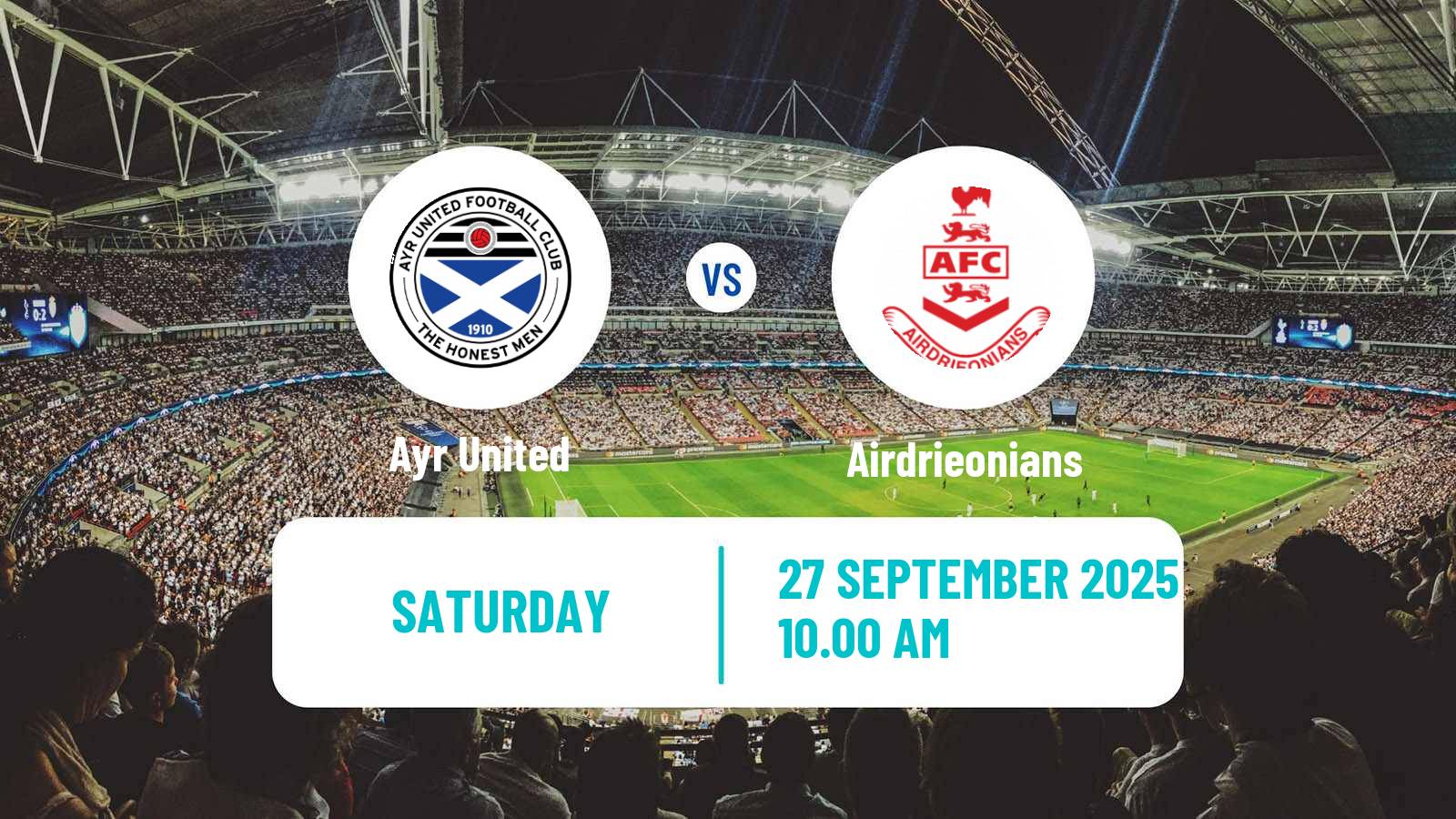 Football Scottish Football Championship Ayr United - Airdrieonians