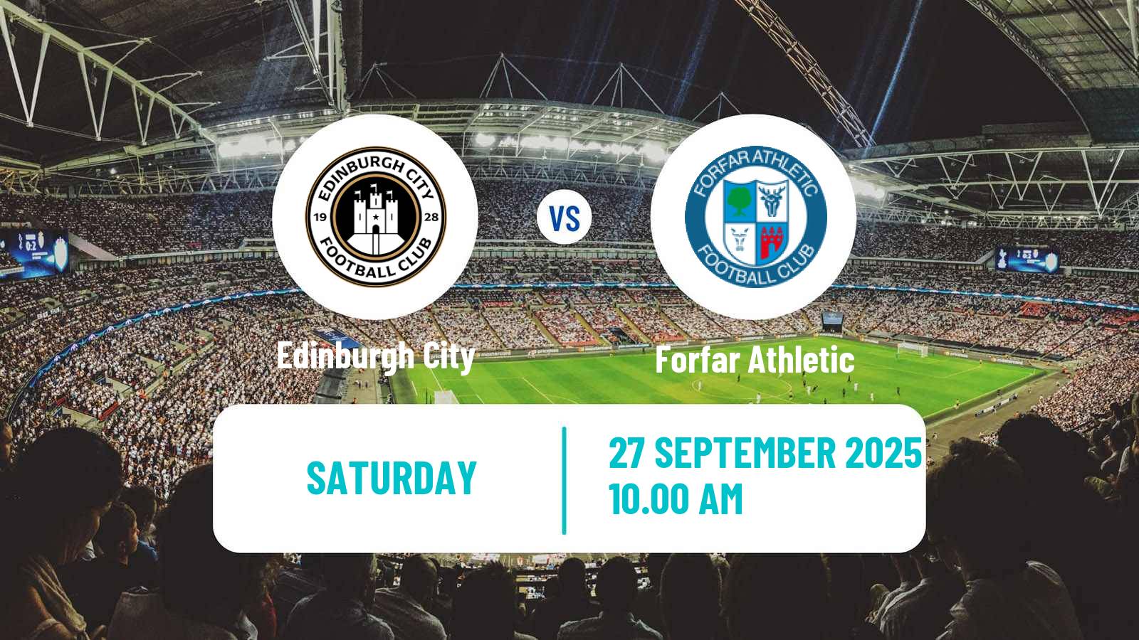 Football Scottish League Two Edinburgh City - Forfar Athletic