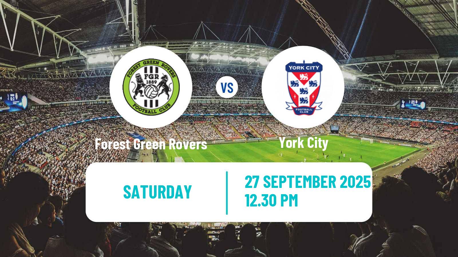 Football English National League Forest Green Rovers - York City