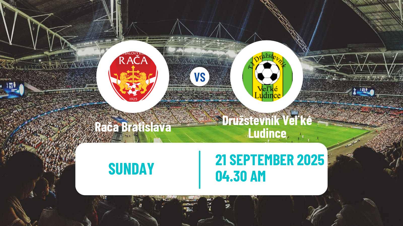Football Slovak 3 Liga West Rača Bratislava - Družstevník Veľké Ludince