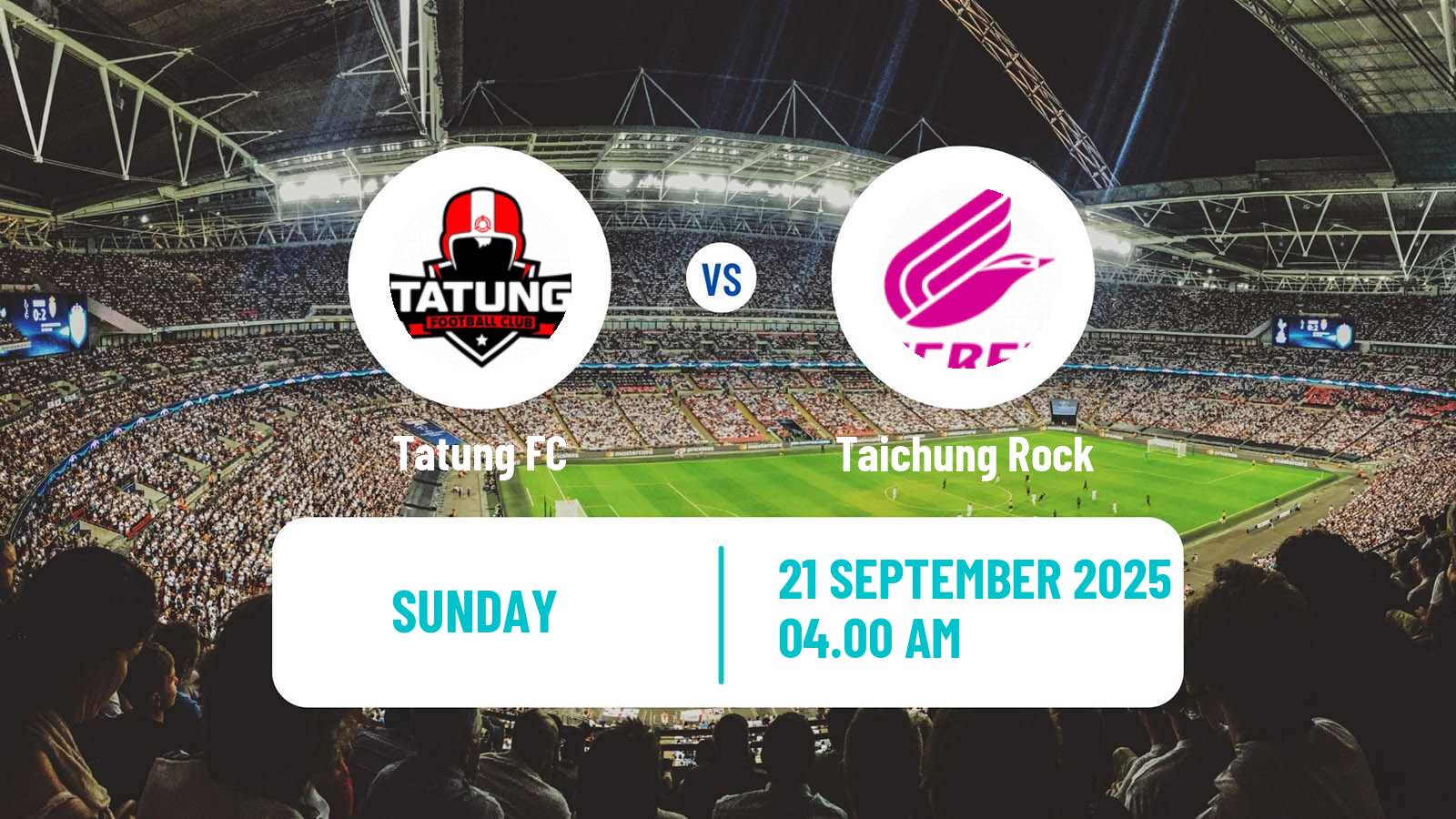 Football Taiwan Premier League Tatung - Taichung Rock