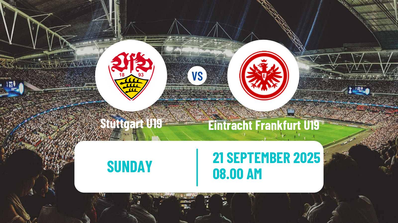 Football German DFB Youth League Stuttgart U19 - Eintracht Frankfurt U19