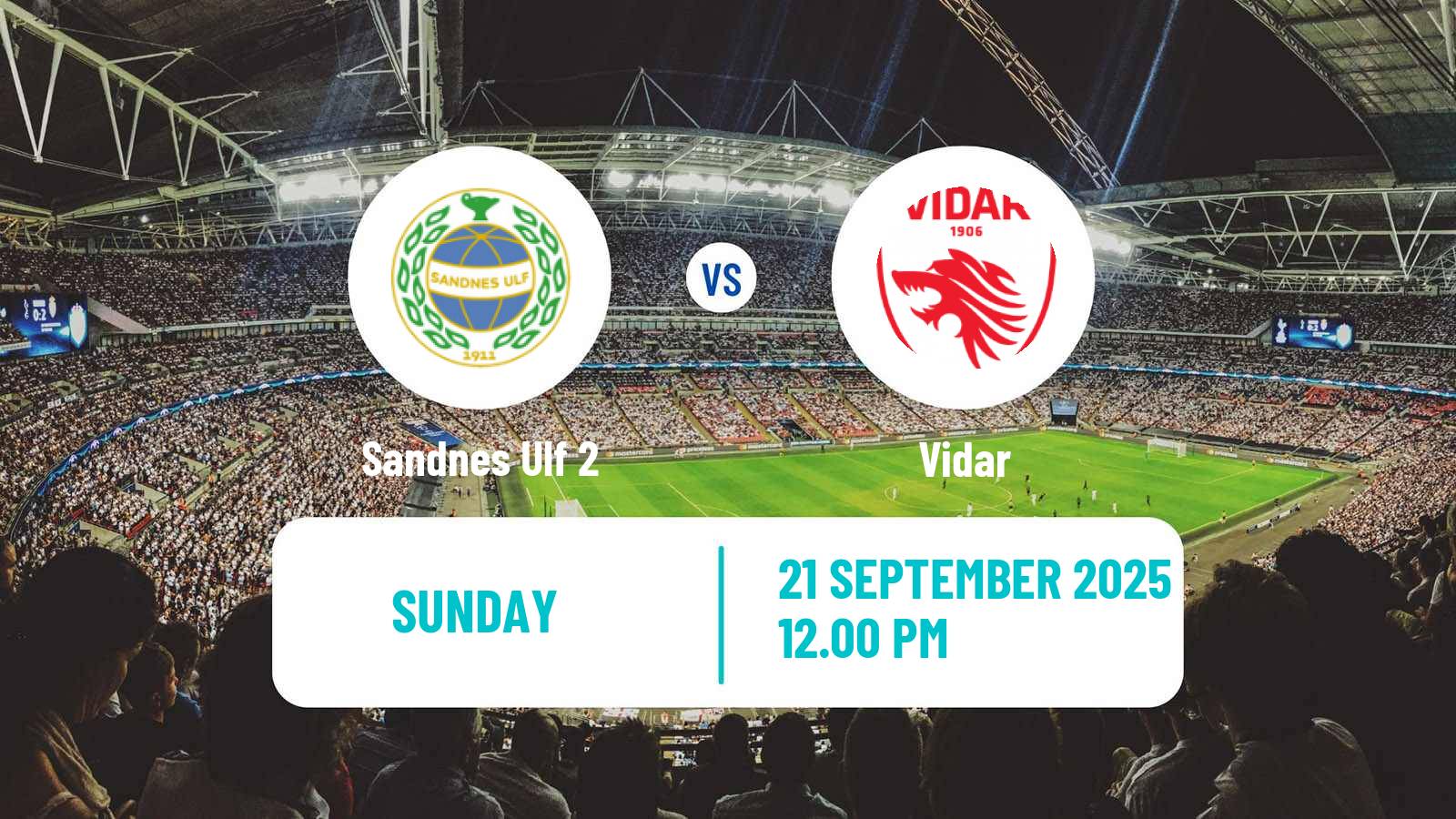 Football Norwegian Division 3 - Group 5 Sandnes Ulf 2 - Vidar