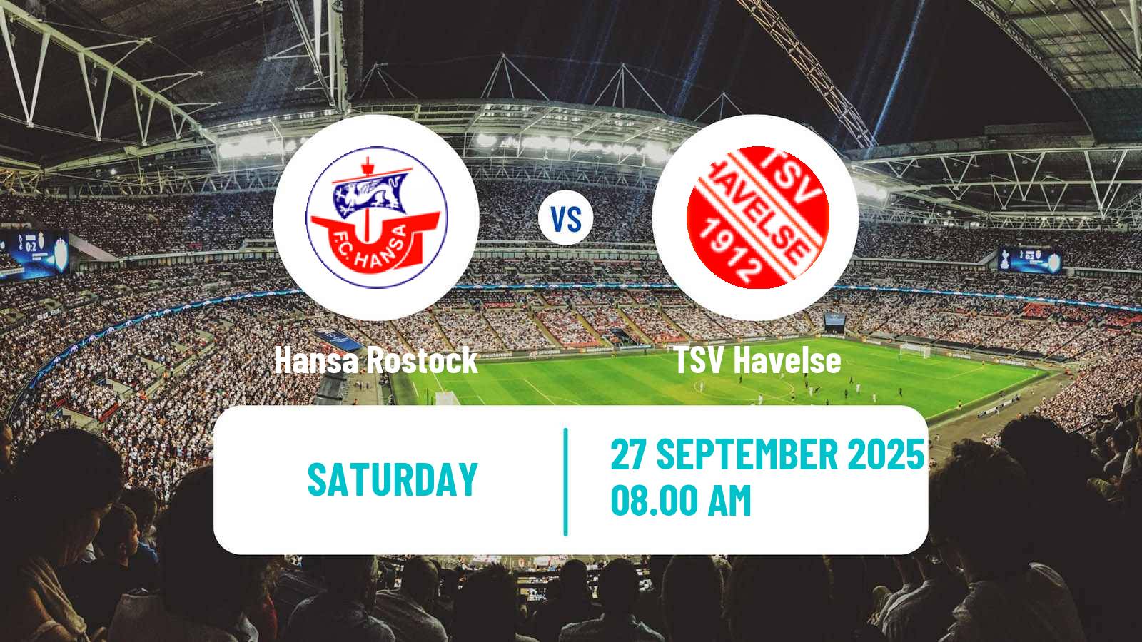 Football German 3 Bundesliga Hansa Rostock - TSV Havelse
