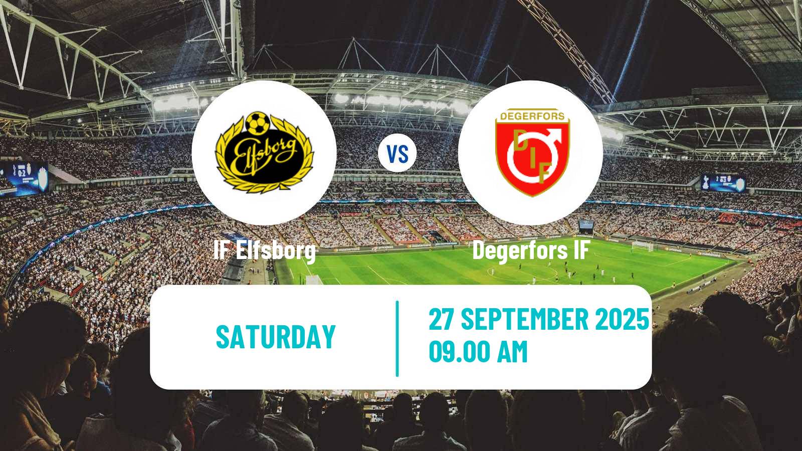 Football Swedish Allsvenskan Elfsborg - Degerfors