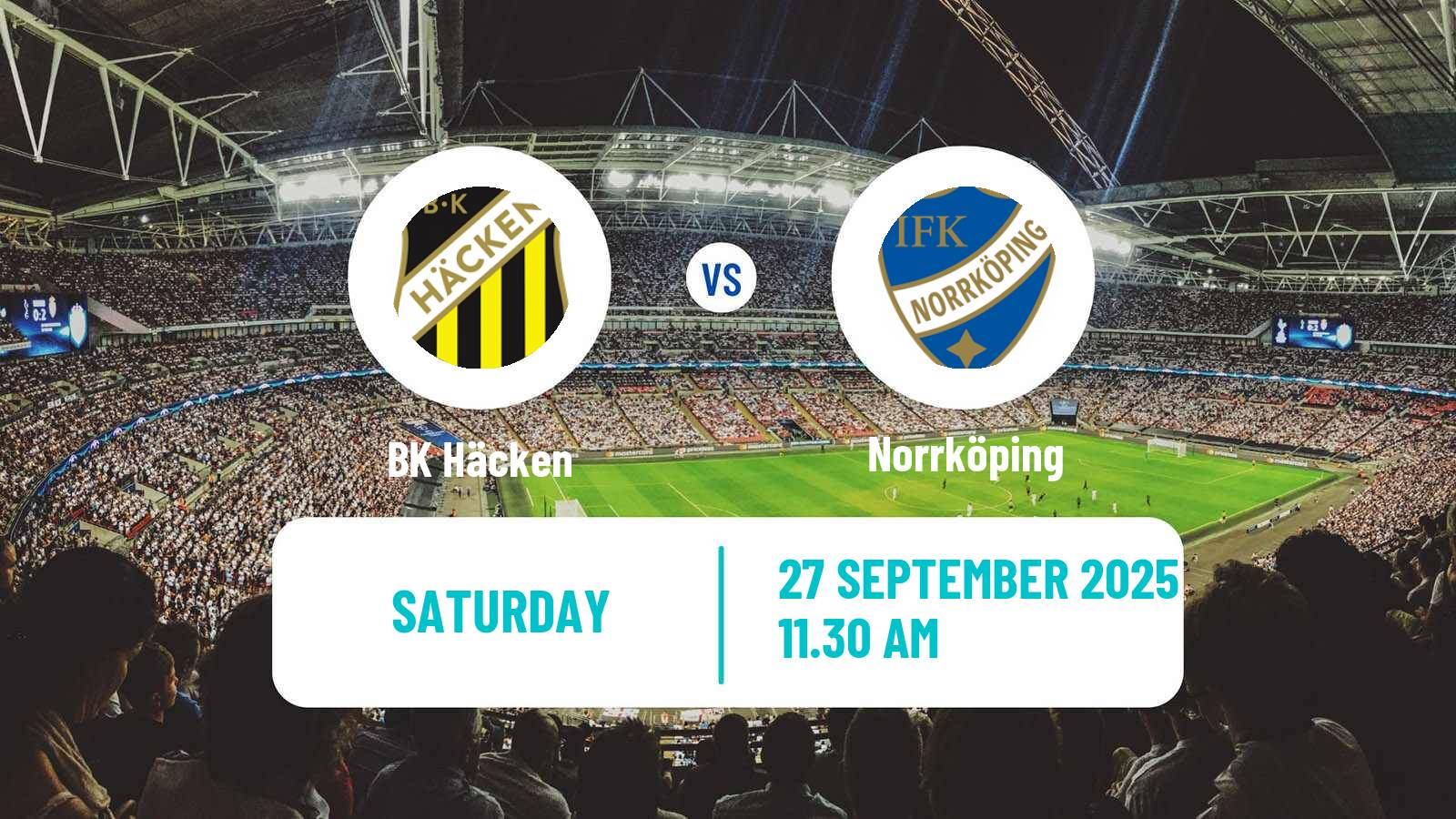 Football Swedish Allsvenskan Häcken - Norrköping