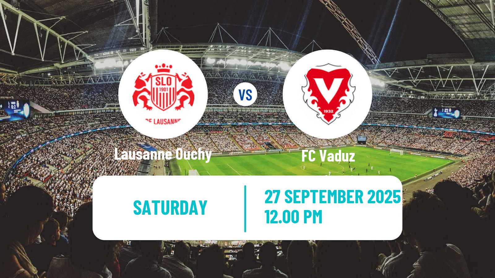 Football Swiss Challenge League Lausanne Ouchy - Vaduz