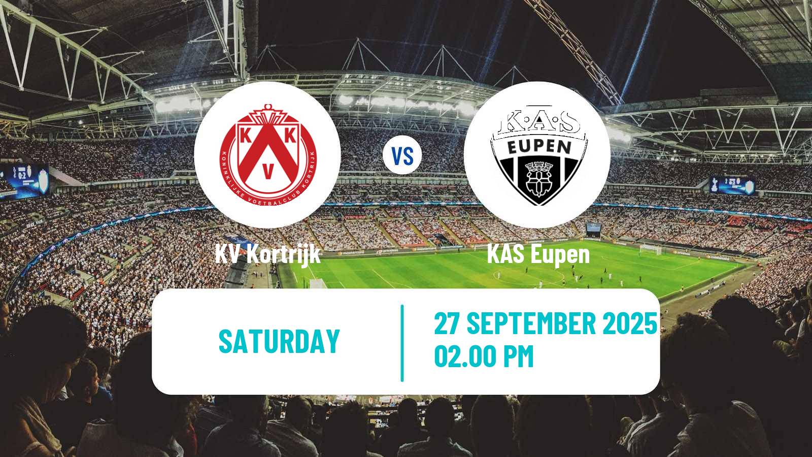 Football Belgian Сhallenger Pro League Kortrijk - Eupen