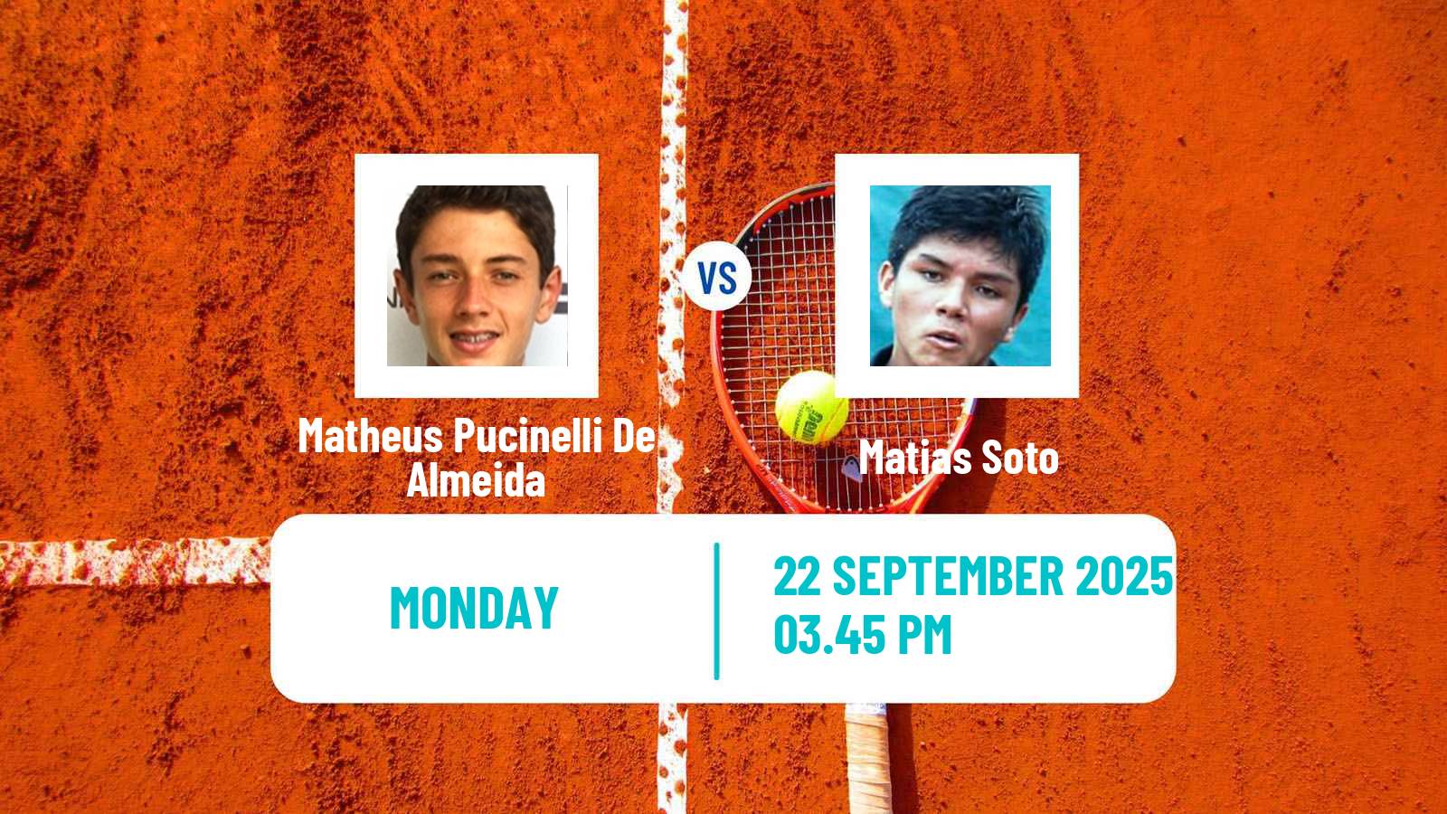 Tennis Buenos Aires 3 Challenger Men Matheus Pucinelli De Almeida - Matias Soto