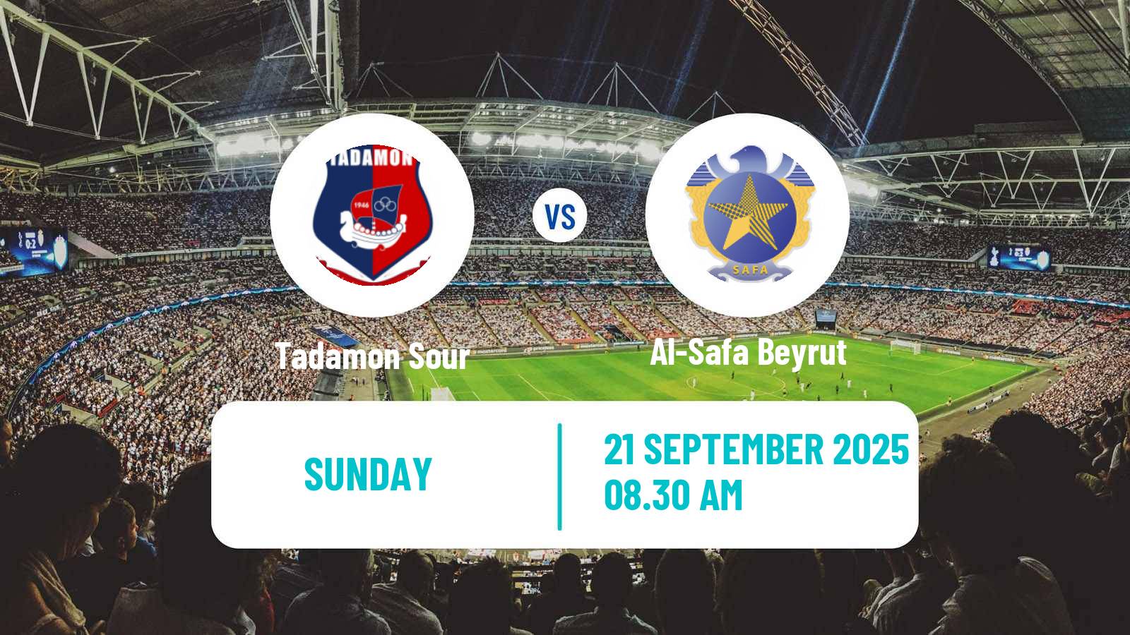 Football Lebanese Premier League Tadamon Sour - Al-Safa Beyrut