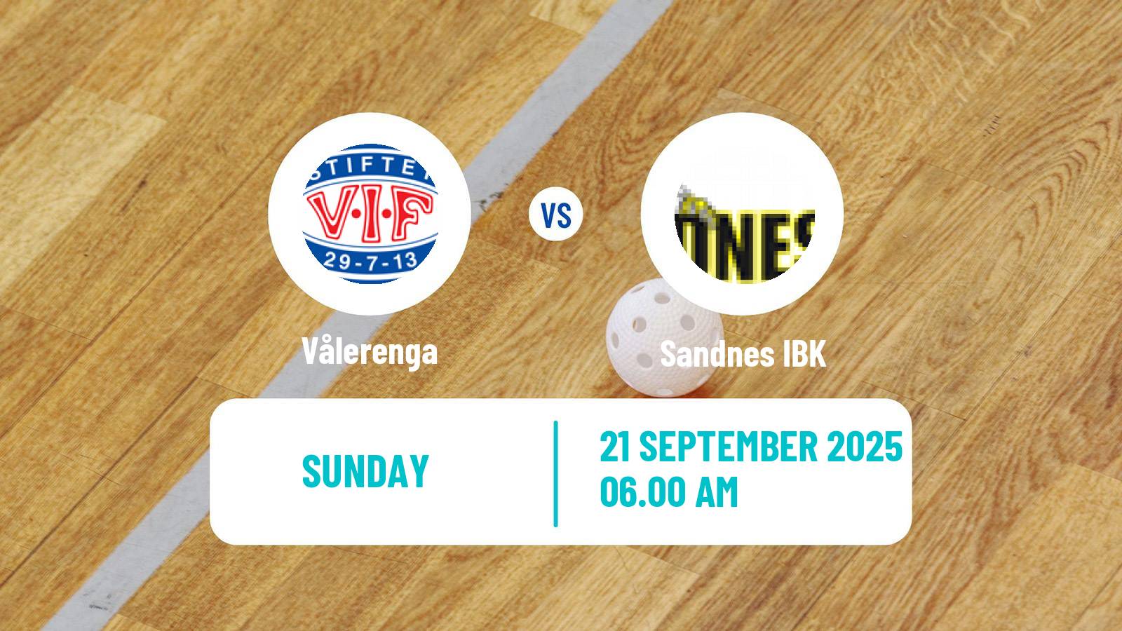 Floorball Norwegian Eliteserien Floorball Vålerenga - Sandnes