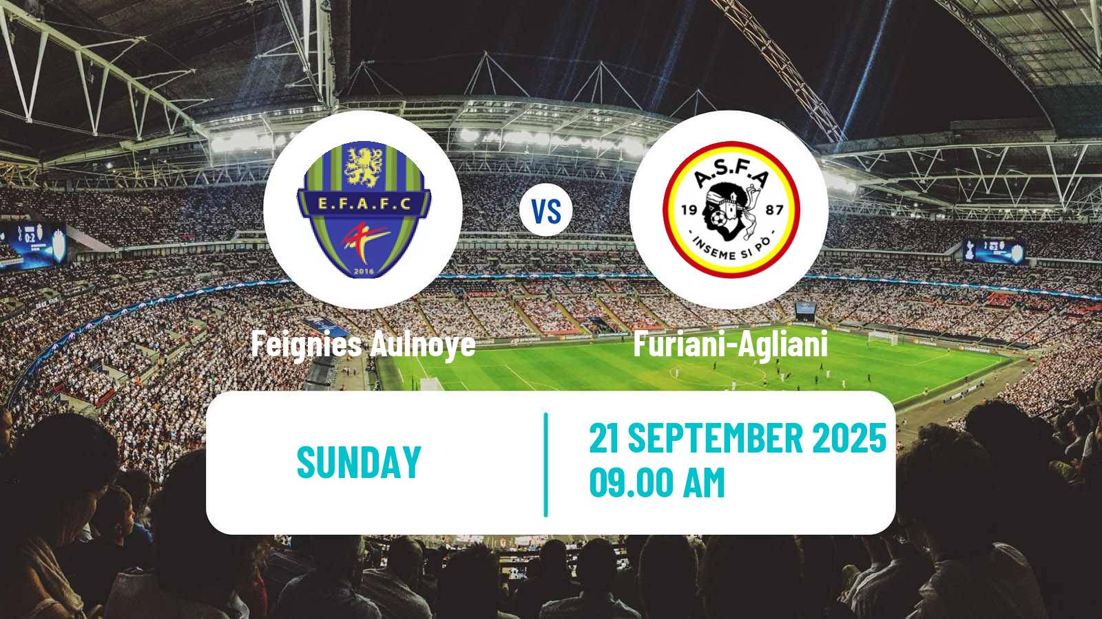 Football French National 2 - Group B Feignies Aulnoye - Furiani-Agliani