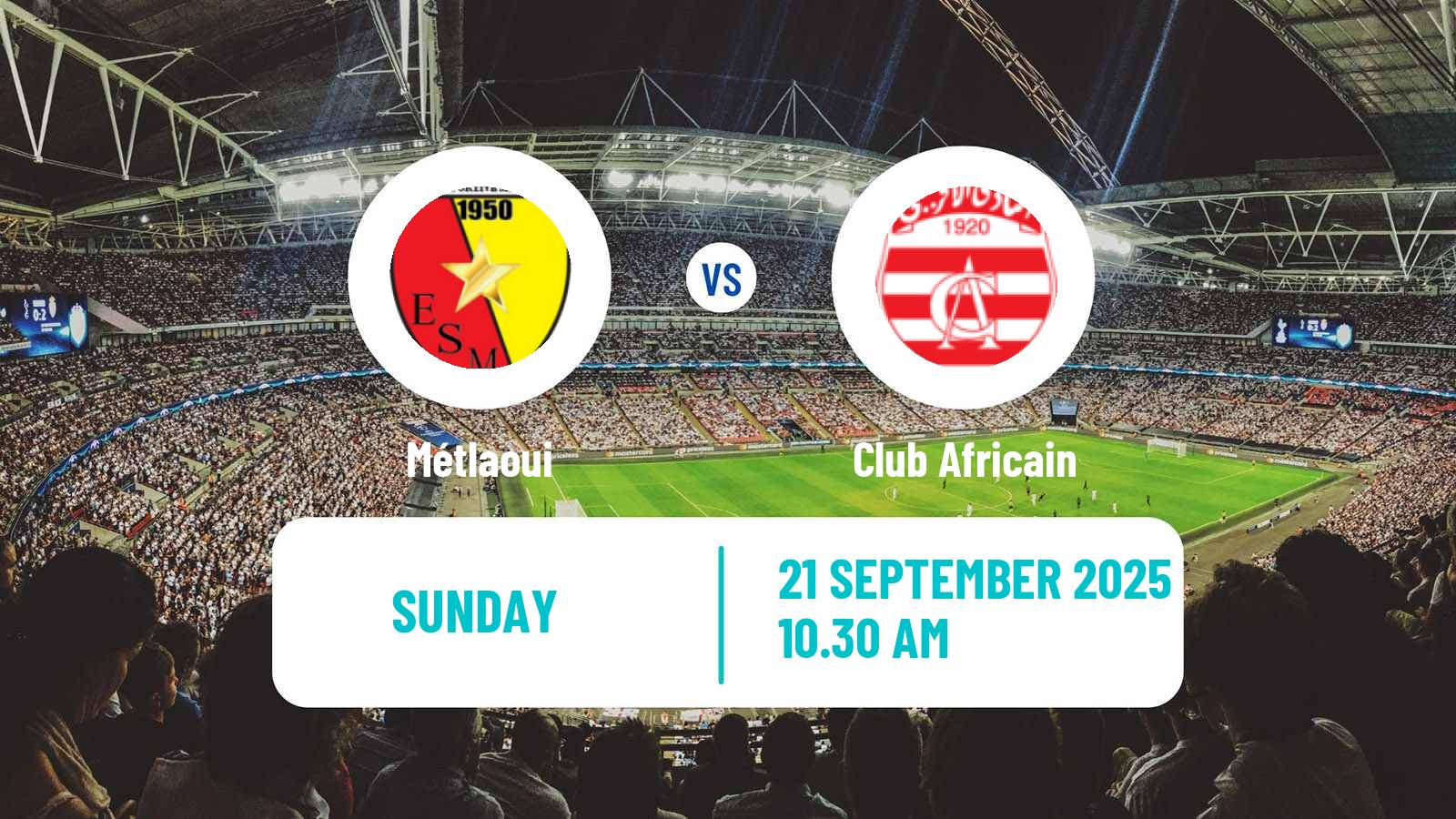 Football Tunisian Ligue Professionnelle 1 Métlaoui - Club Africain