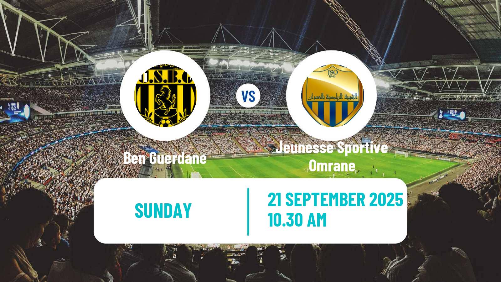 Football Tunisian Ligue Professionnelle 1 Ben Guerdane - Jeunesse Sportive Omrane