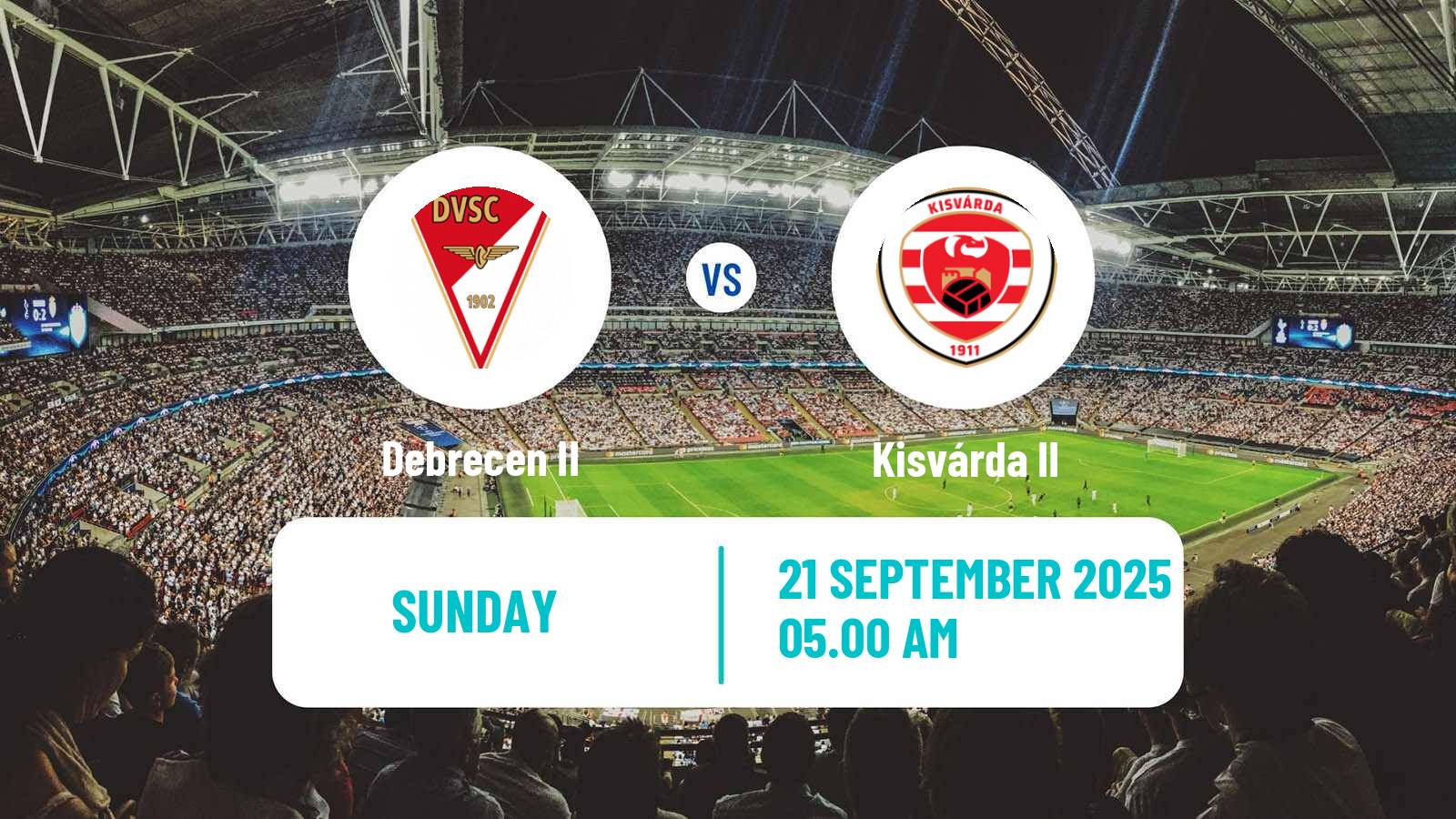 Football Hungarian NB III Northeast Debrecen II - Kisvárda II