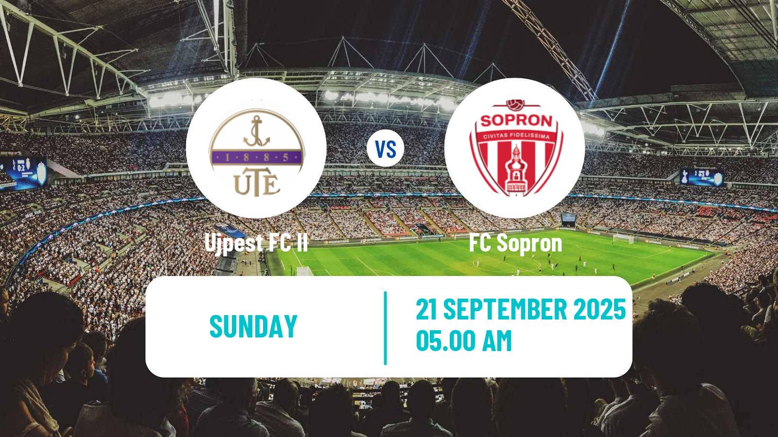 Football Hungarian NB III Northwest Ujpest II - Sopron