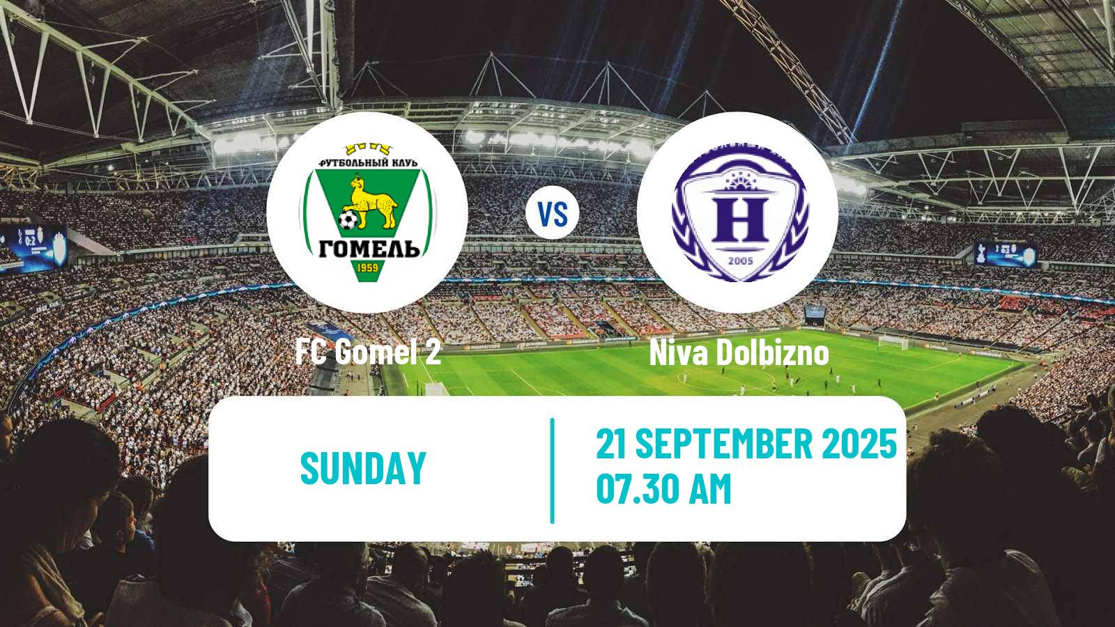 Football Belarusian Pershaya Liga Gomel 2 - Niva Dolbizno