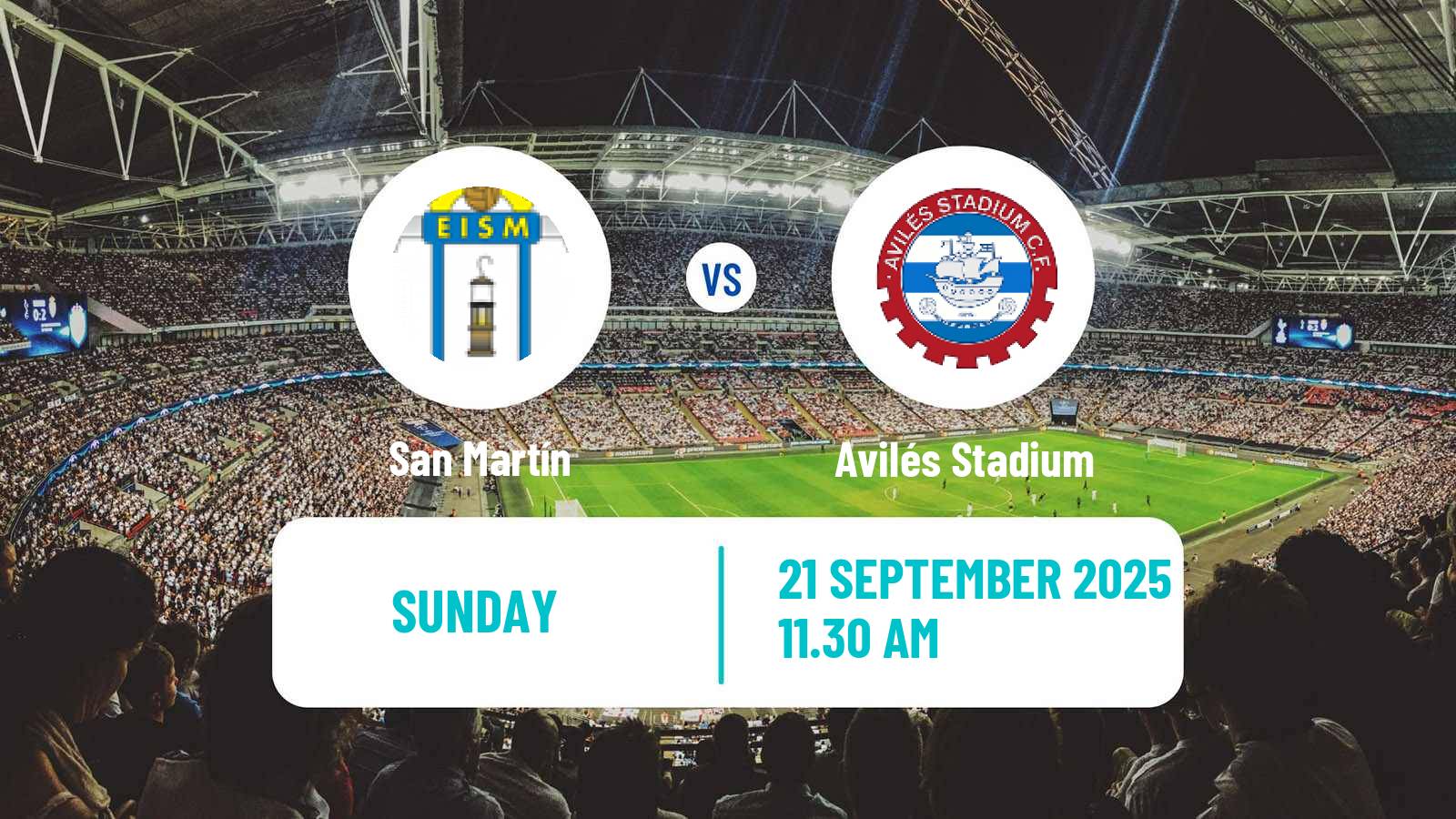 Football Spanish Tercera RFEF - Group 2 San Martín - Avilés Stadium