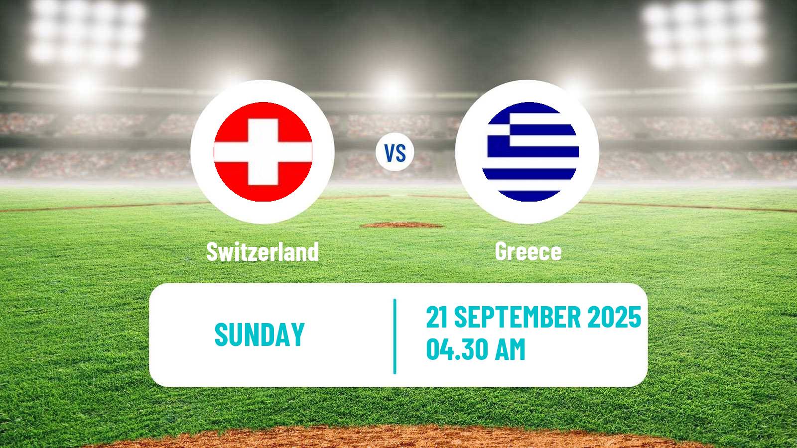 Baseball European Championship Baseball Switzerland - Greece