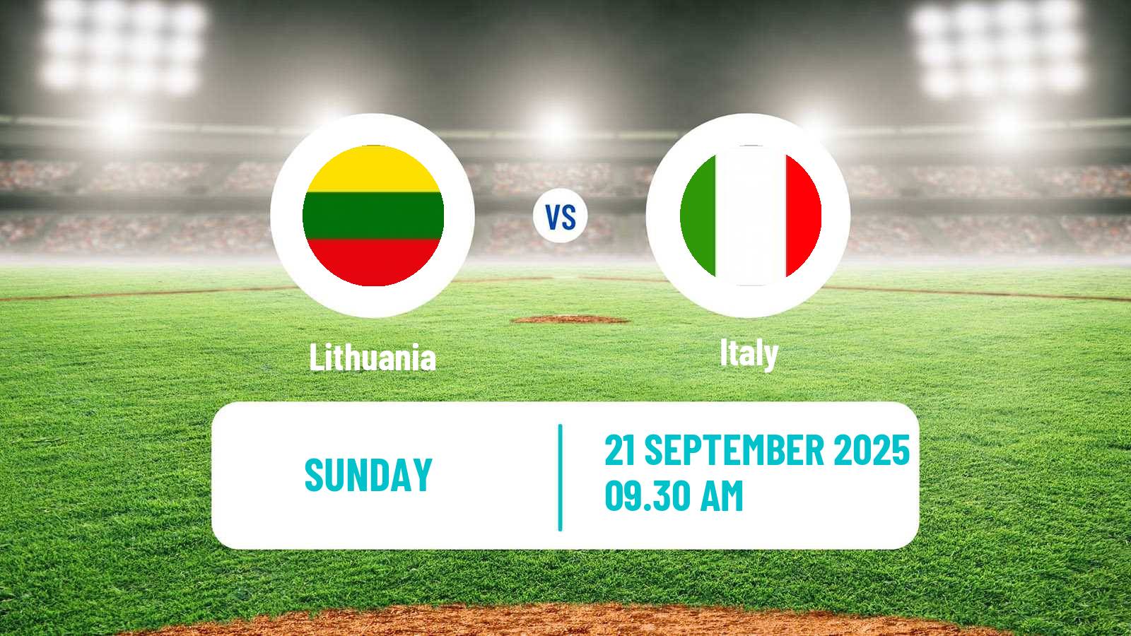 Baseball European Championship Baseball Lithuania - Italy
