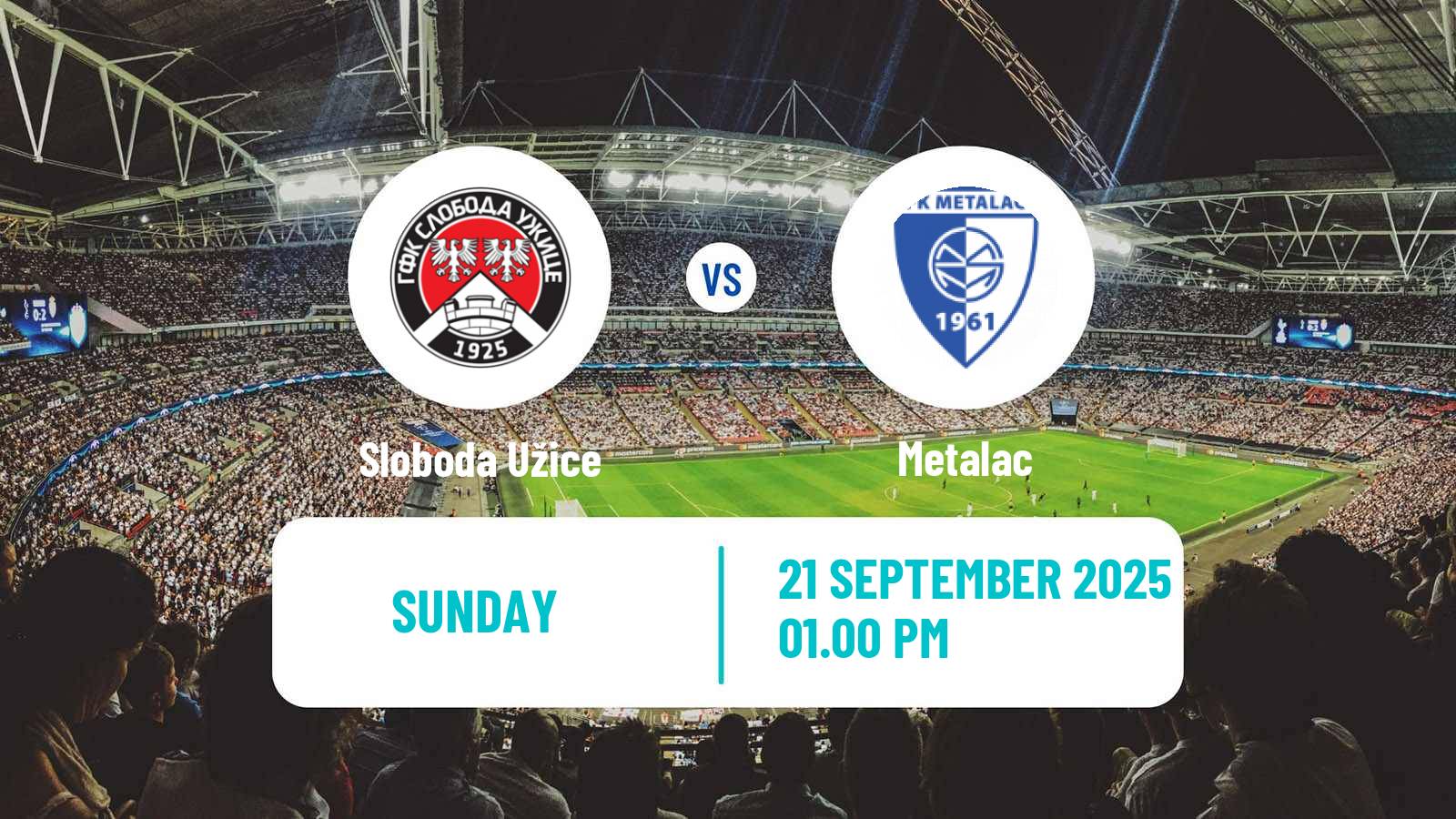 Football Serbian Srpska Liga - West Sloboda Užice - Metalac