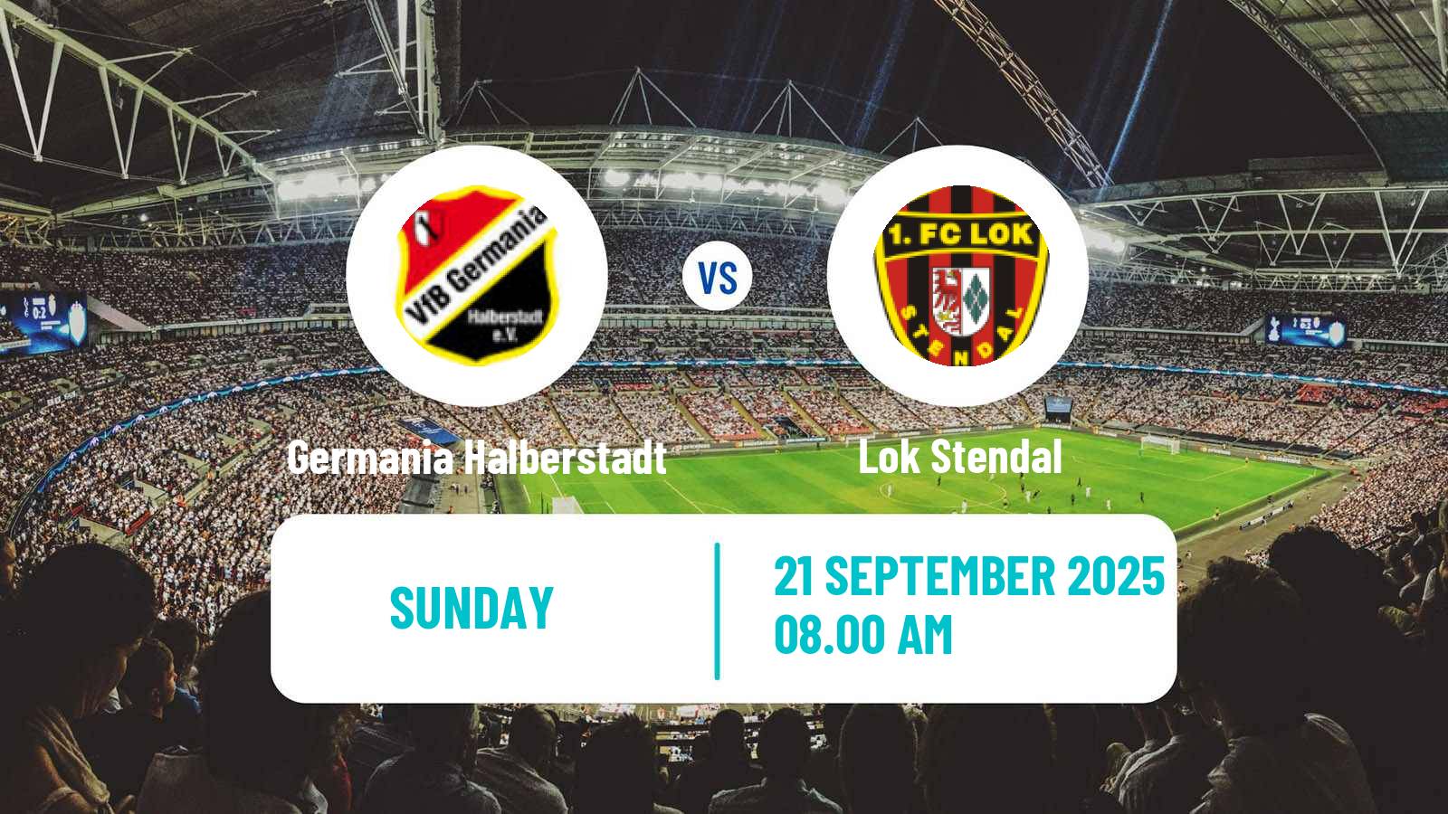 Football German Oberliga NOFV- Süd Germania Halberstadt - Lok Stendal