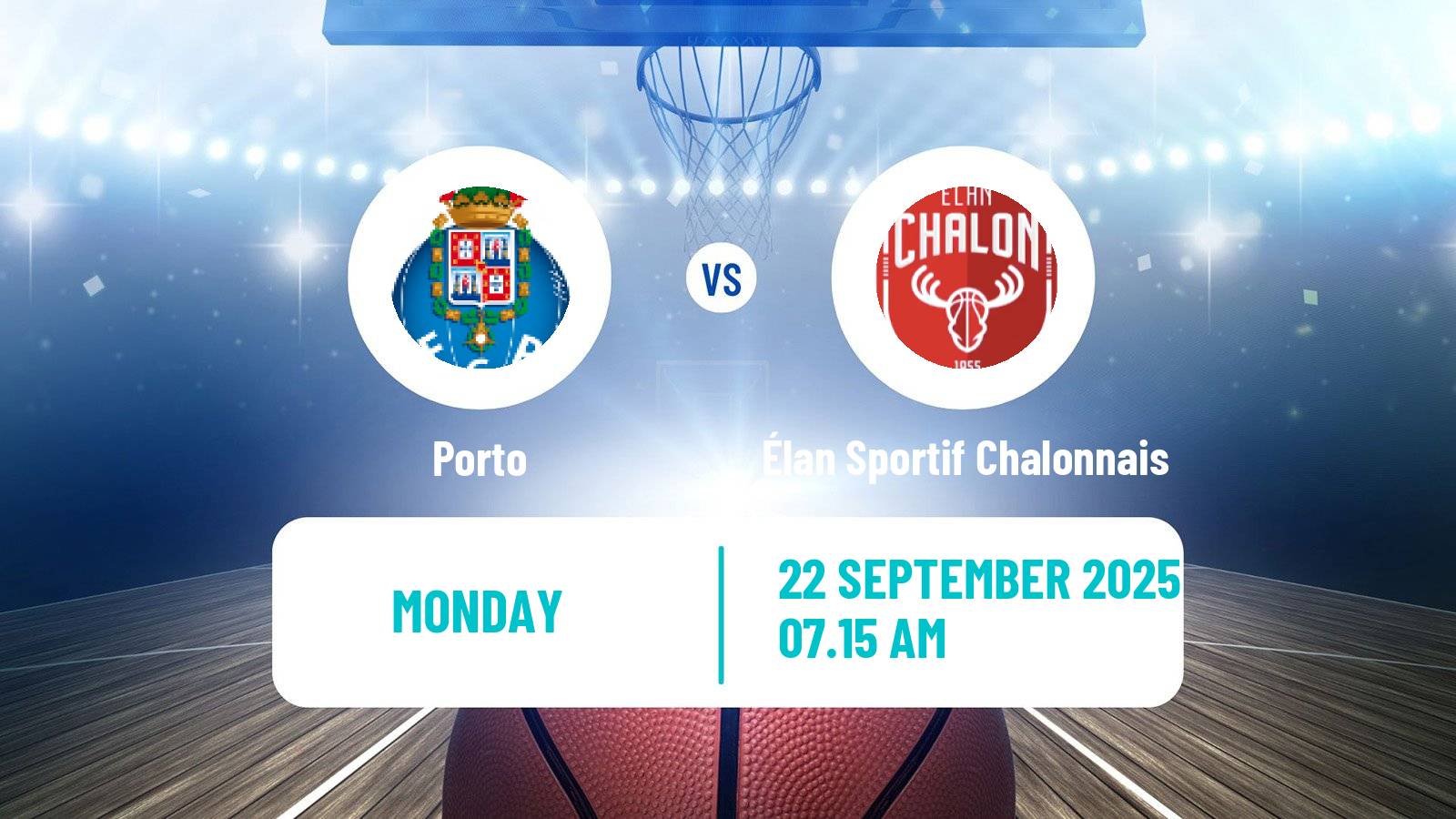 Basketball Champions League Basketball Porto - Élan Sportif Chalonnais