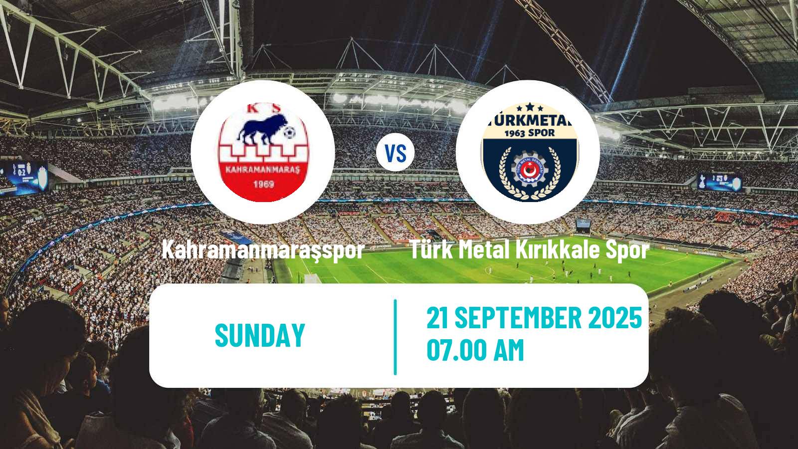 Football Turkish 3 Lig Group 2 Kahramanmaraşspor - Türk Metal Kırıkkale Spor