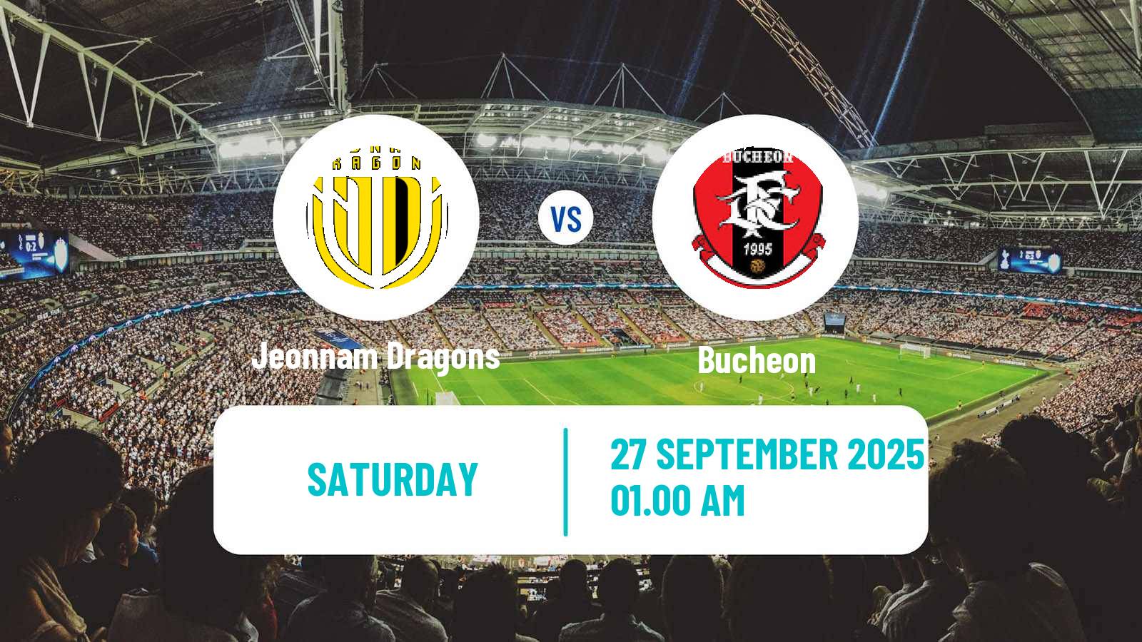 Football South Korean K-League 2 Jeonnam Dragons - Bucheon