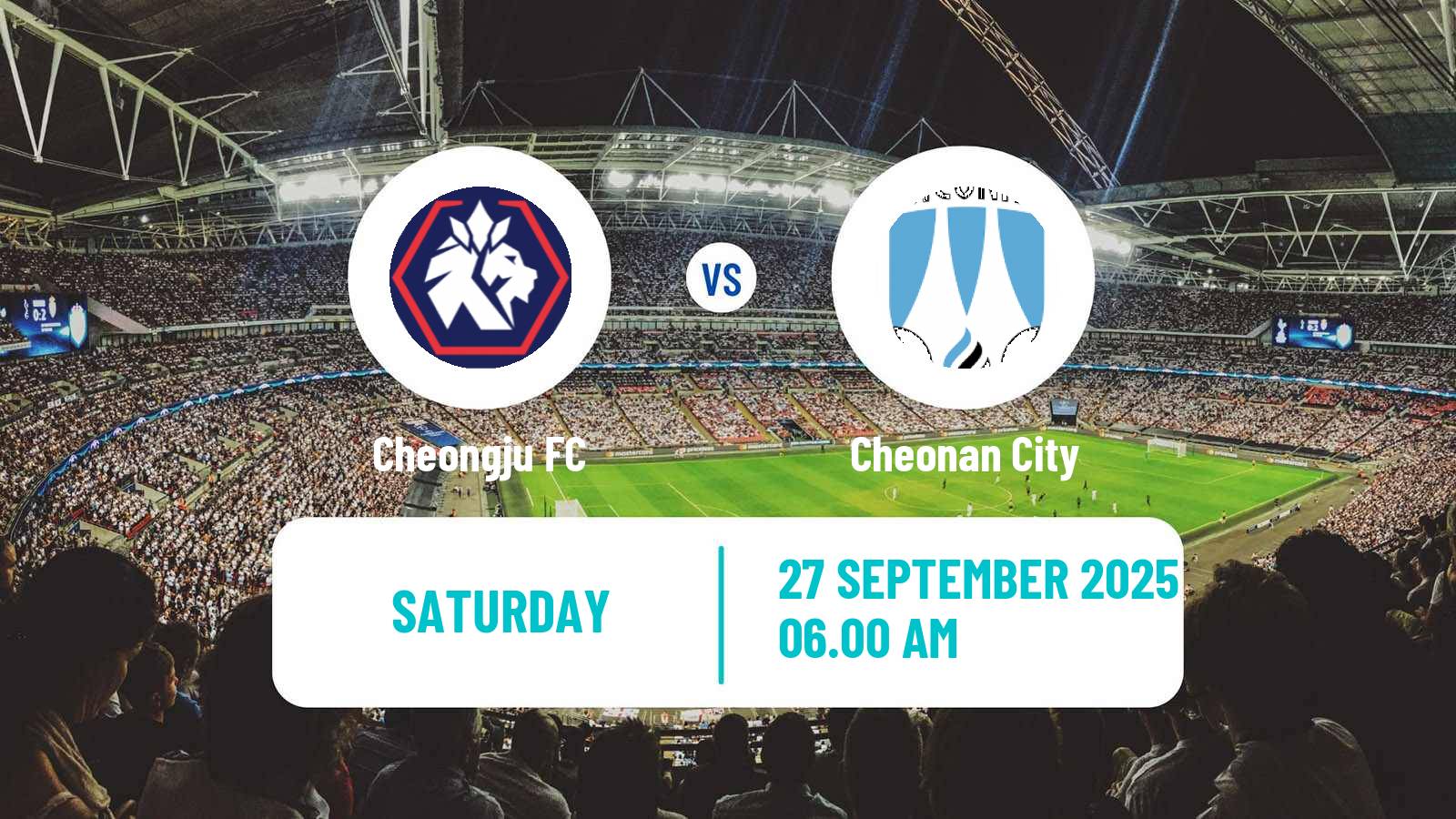 Football South Korean K-League 2 Cheongju - Cheonan City
