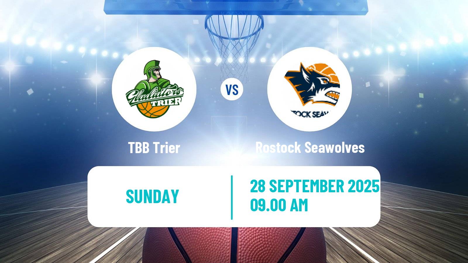 Basketball German BBL Trier - Rostock Seawolves