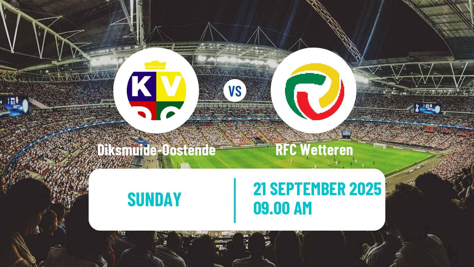 Football Belgian Second Amateur Division Group A Diksmuide-Oostende - Wetteren