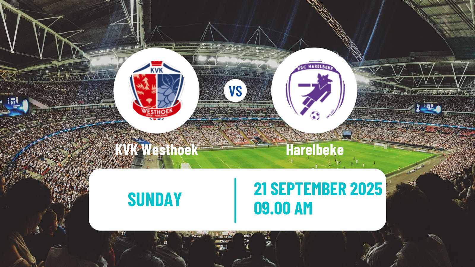 Football Belgian Second Amateur Division Group A Westhoek - Harelbeke