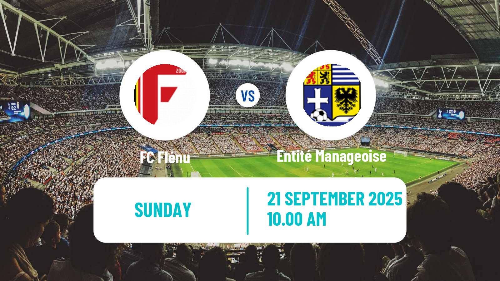 Football Belgian Second Amateur Division Group C Flénu - Entité Manageoise