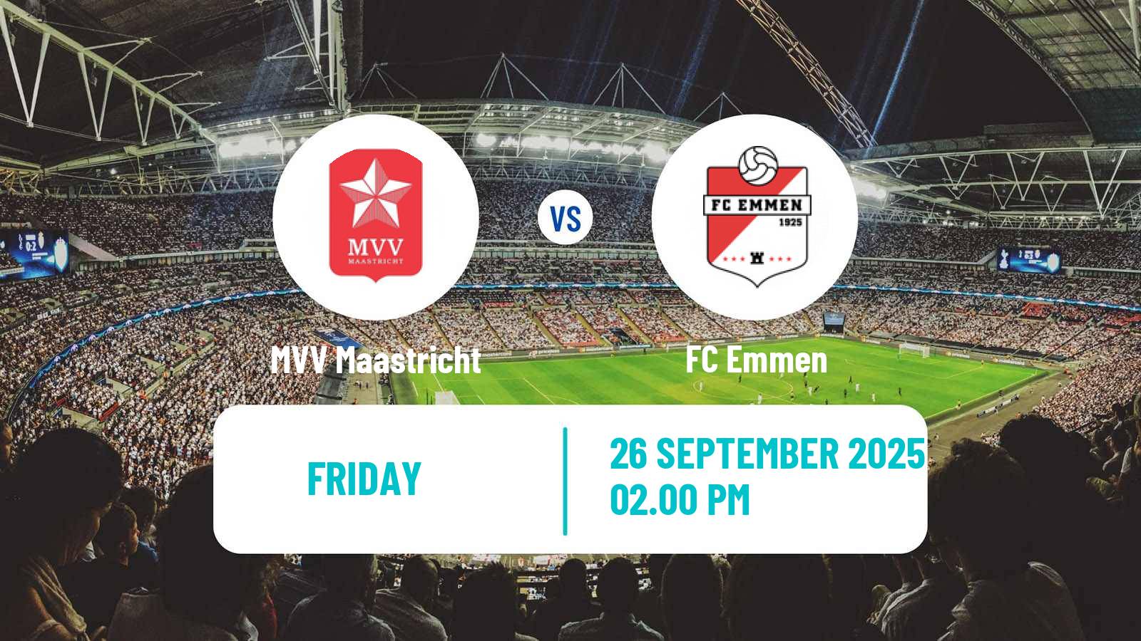 Football Dutch Eerste Divisie MVV Maastricht - Emmen