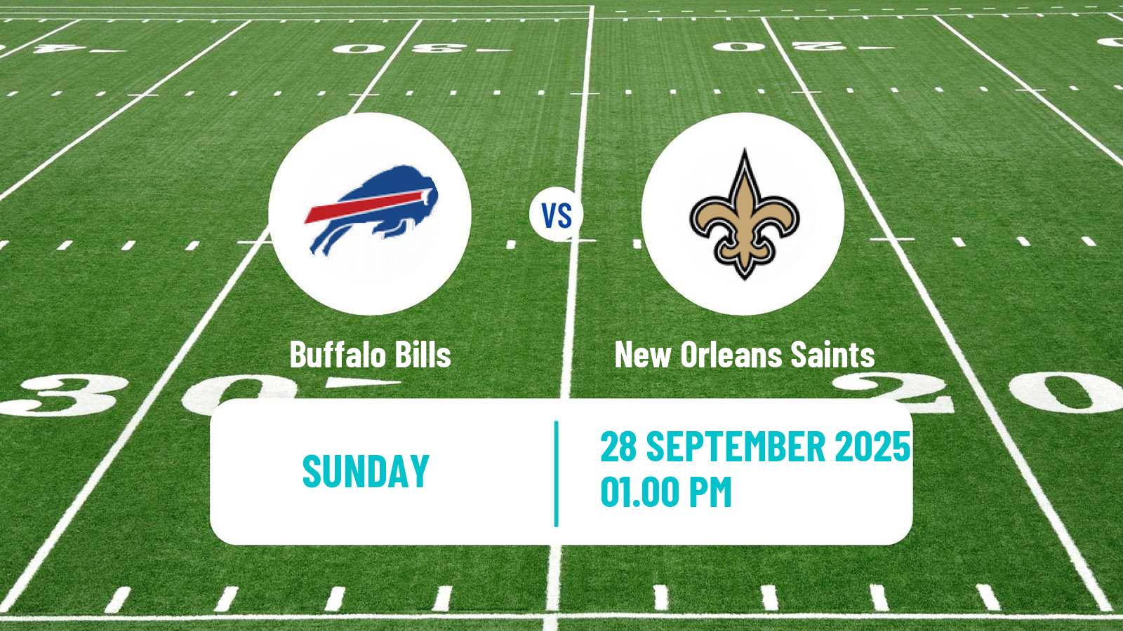American football NFL Buffalo Bills - New Orleans Saints
