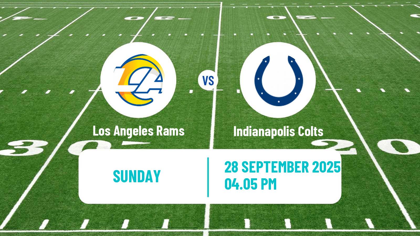 American football NFL Los Angeles Rams - Indianapolis Colts