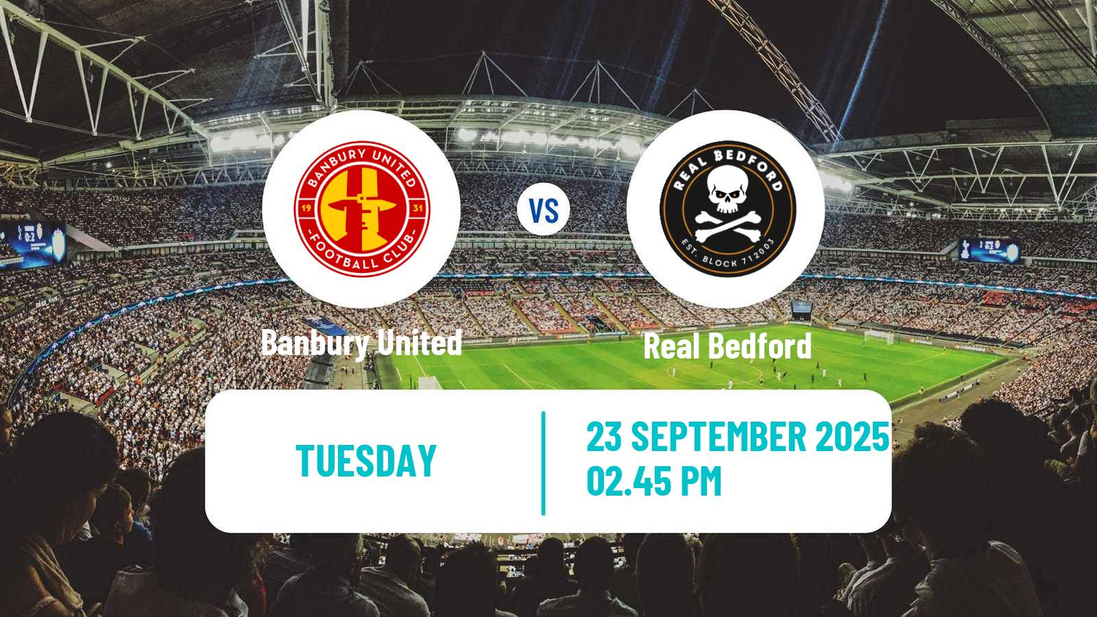 Football English Southern League Central Division Banbury United - Real Bedford