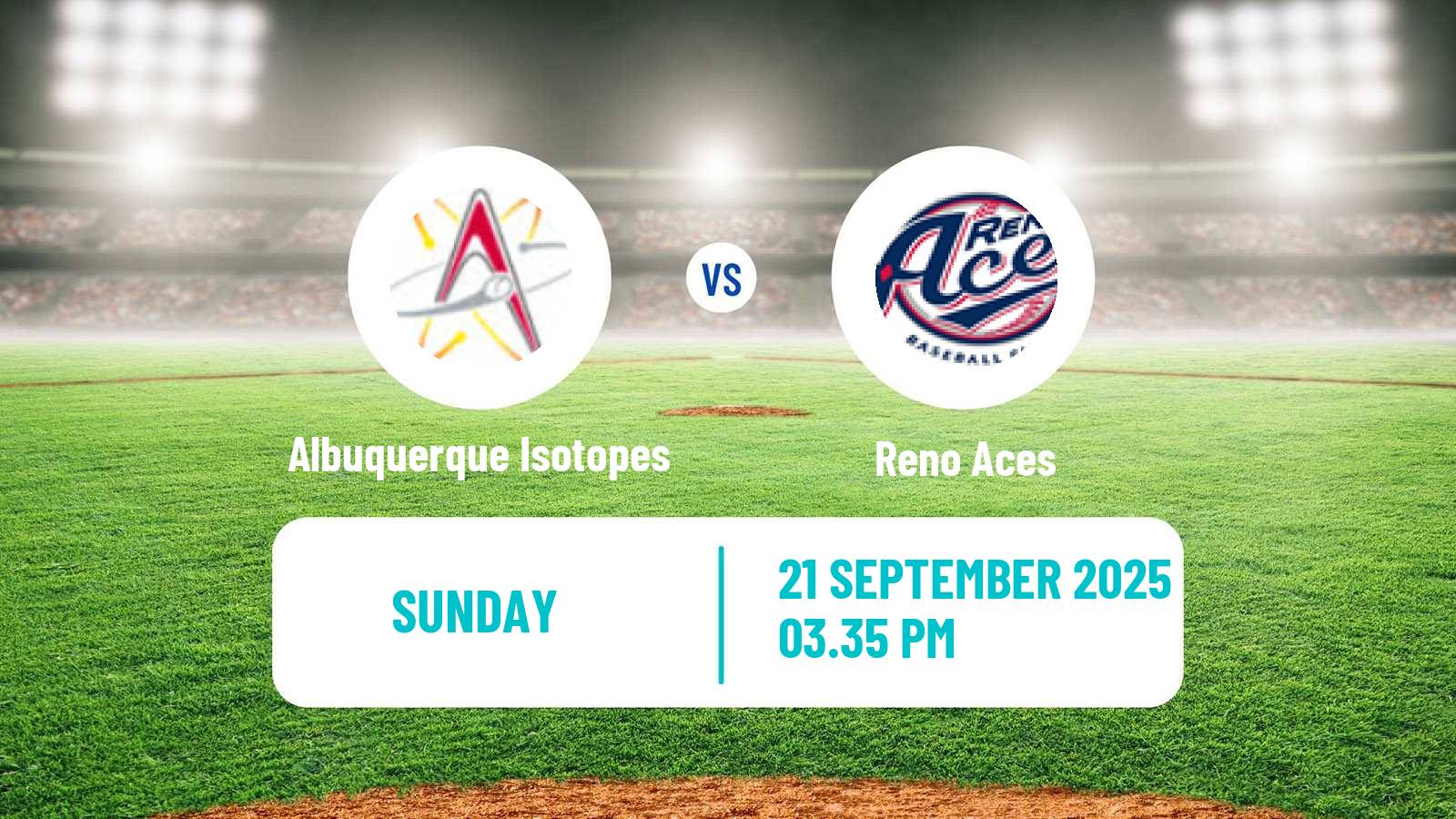 Baseball PCL Albuquerque Isotopes - Reno Aces