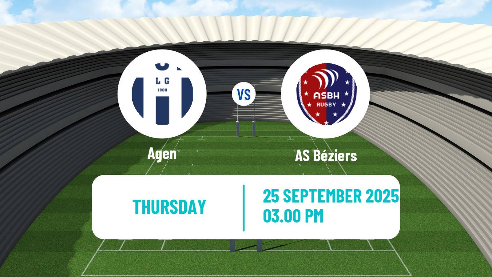Rugby union French Pro D2 Agen - Béziers