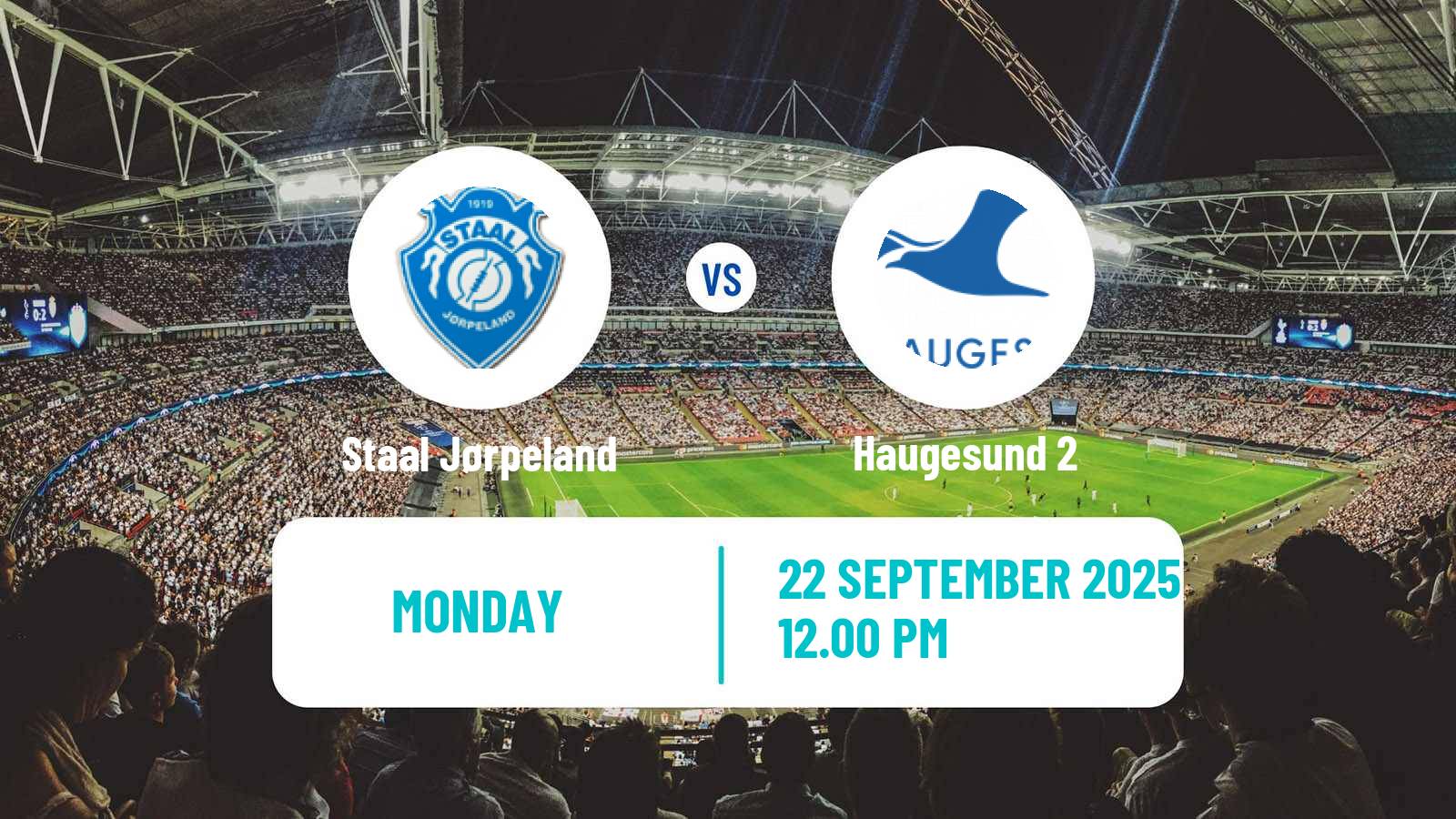 Football Norwegian Division 3 - Group 5 Staal Jørpeland - Haugesund 2