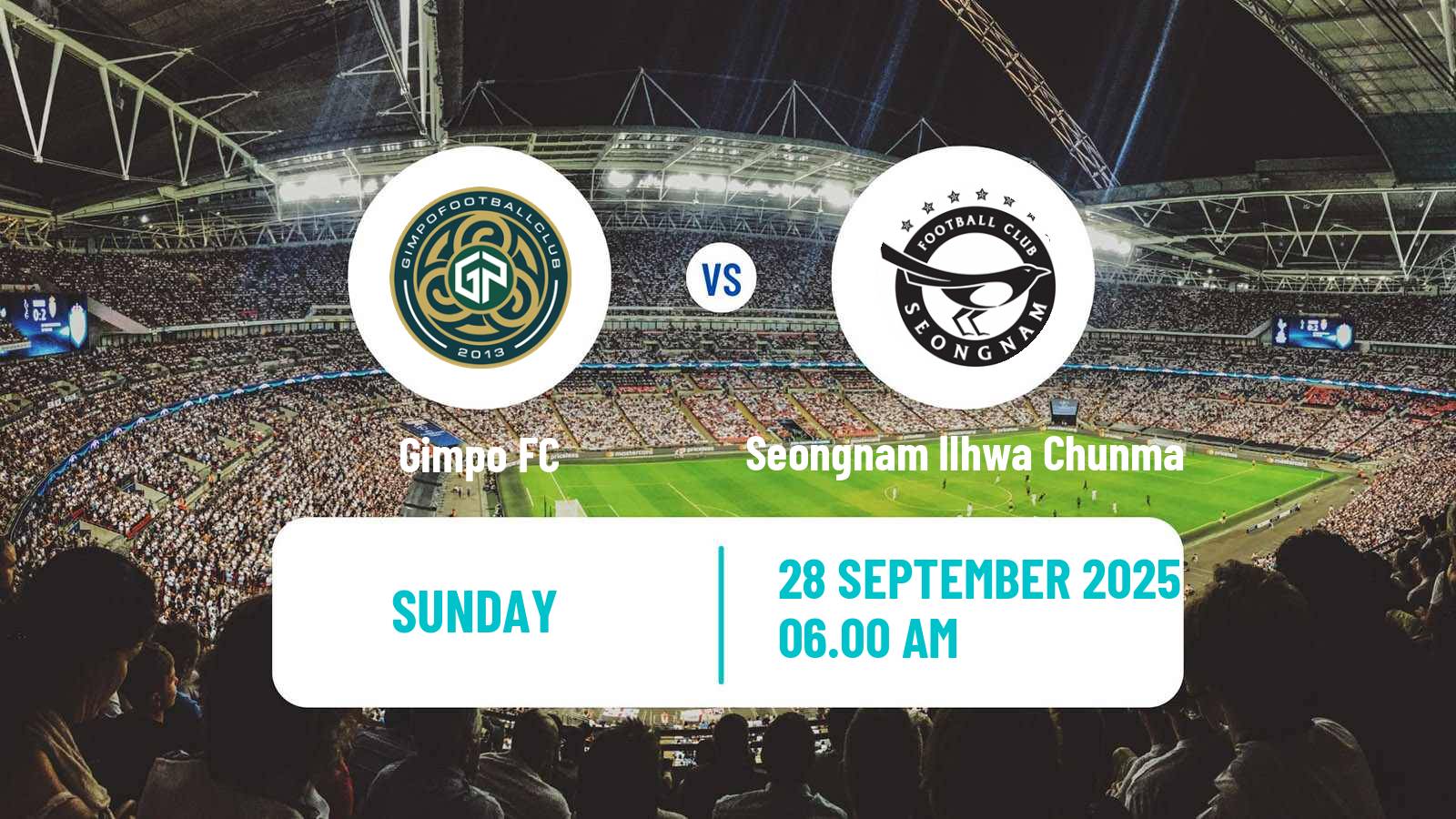 Football South Korean K-League 2 Gimpo - Seongnam Ilhwa Chunma
