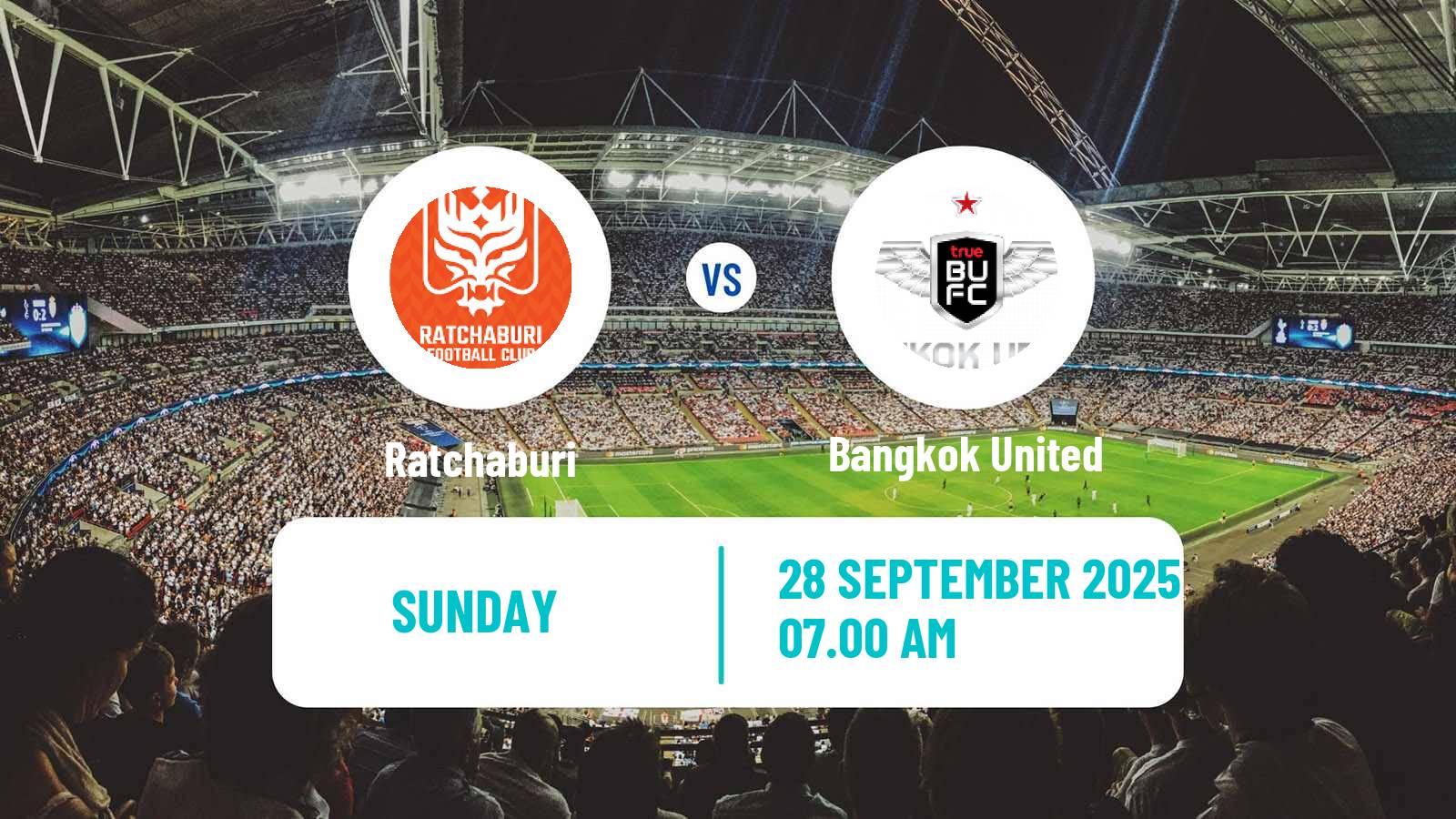 Football Thai League 1 Ratchaburi - Bangkok United