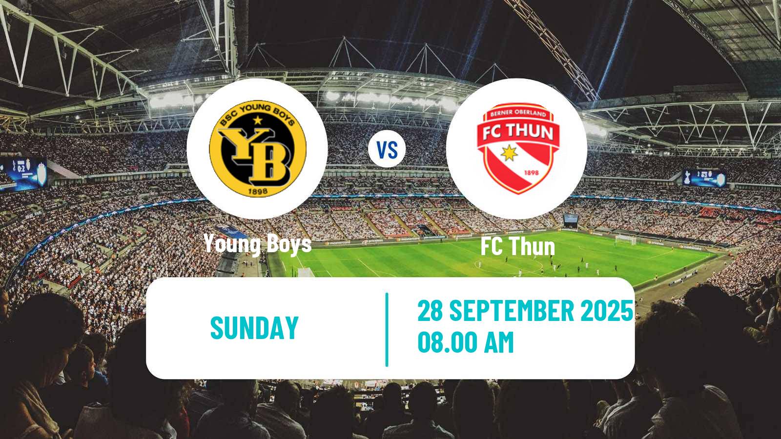 Football Swiss Super League Young Boys - Thun