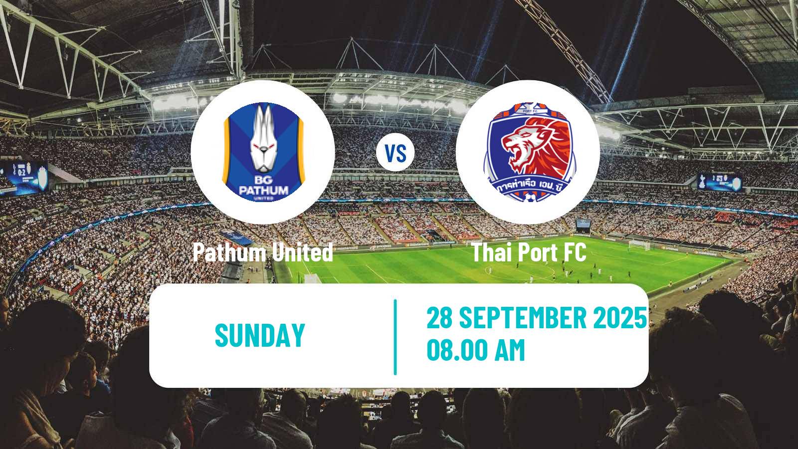 Football Thai League 1 Pathum United - Thai Port