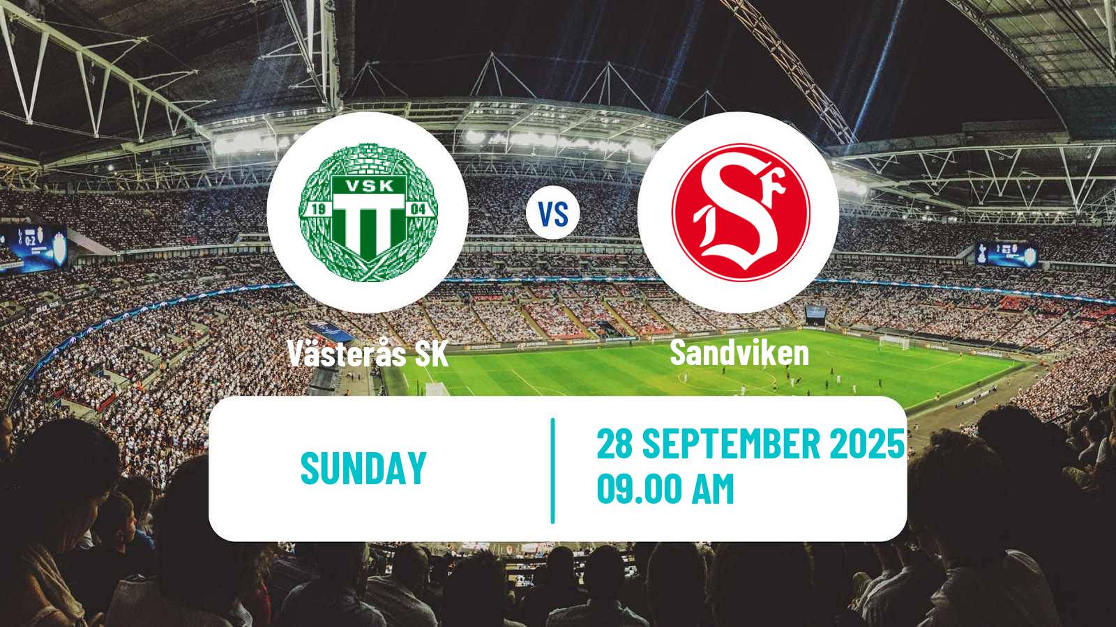 Football Swedish Superettan Västerås SK - Sandviken